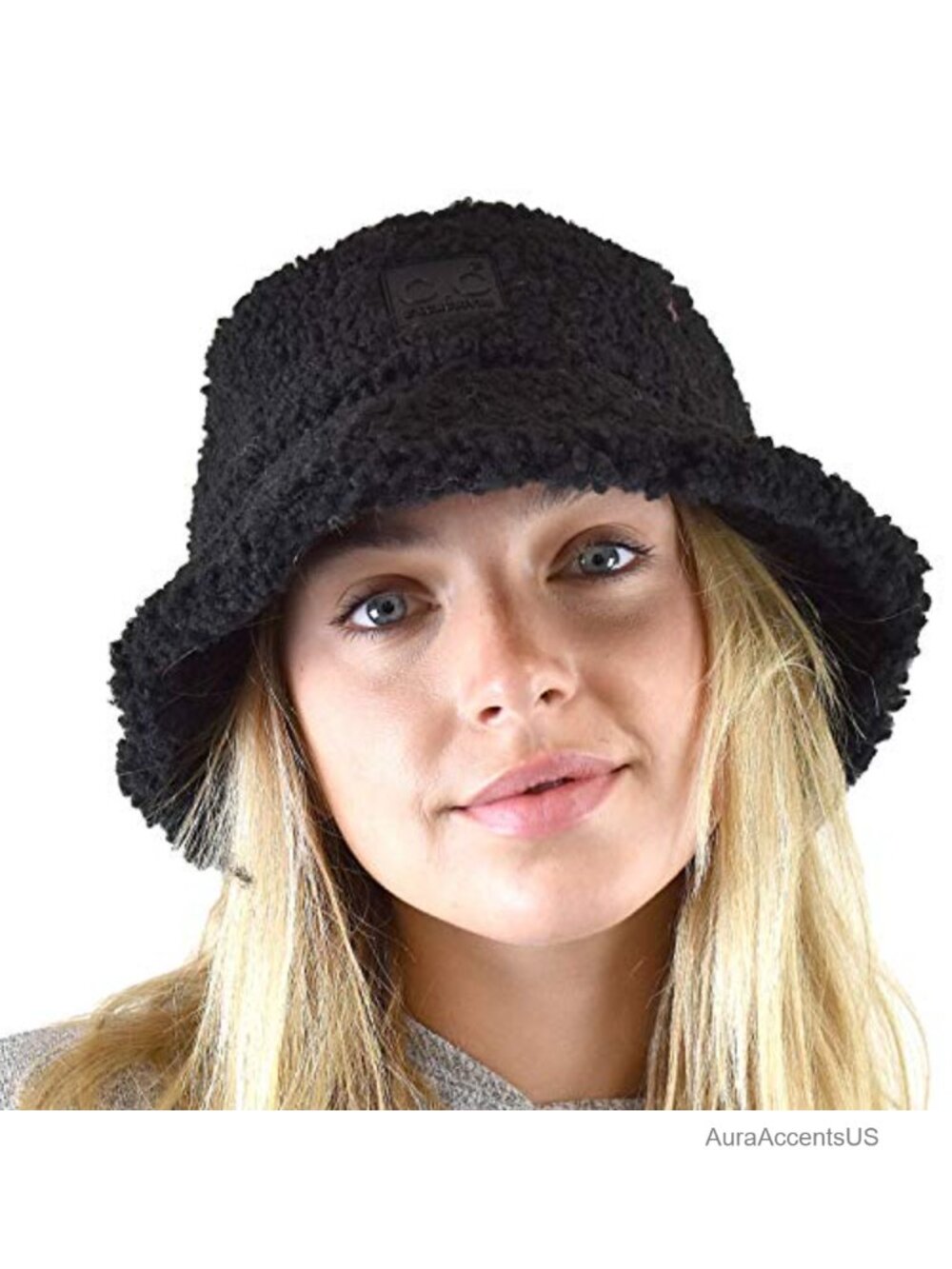 Faux Fur Teddy Fisherman Bucket Hat Sherpa Lined Foldable Winter